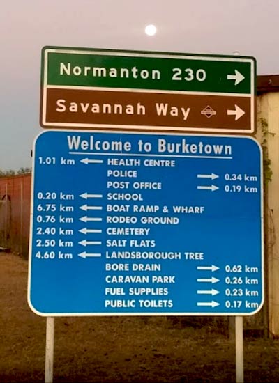 Where is Burketown Sign